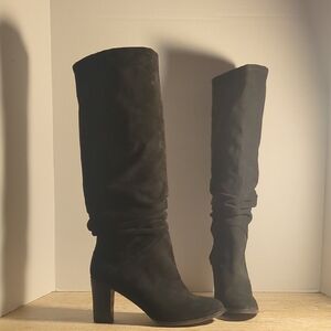 New Free People Tennison Black Knee-High Women's Suede Boots Eur 39